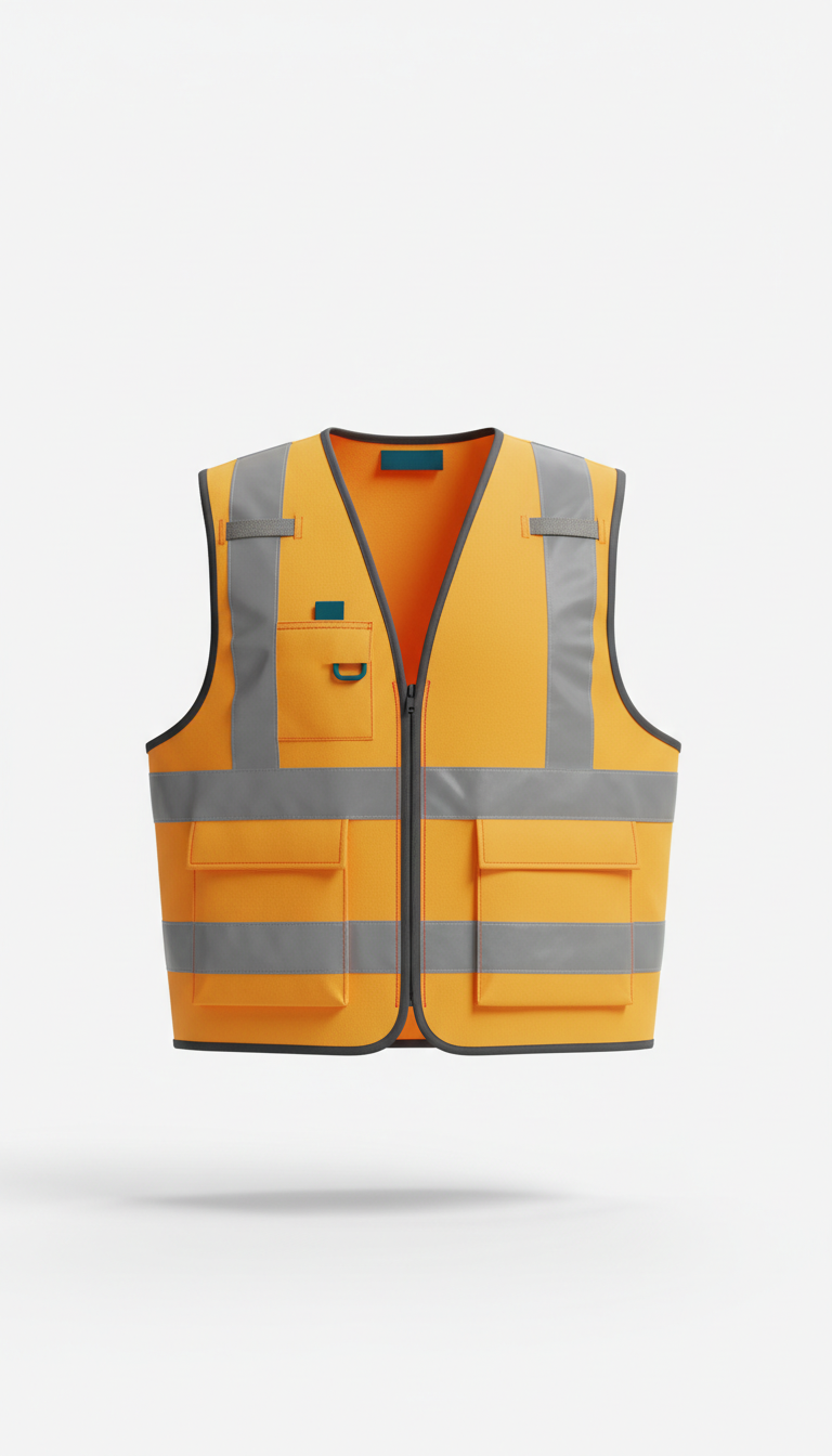 Signal Amber Safety Vest with Branding