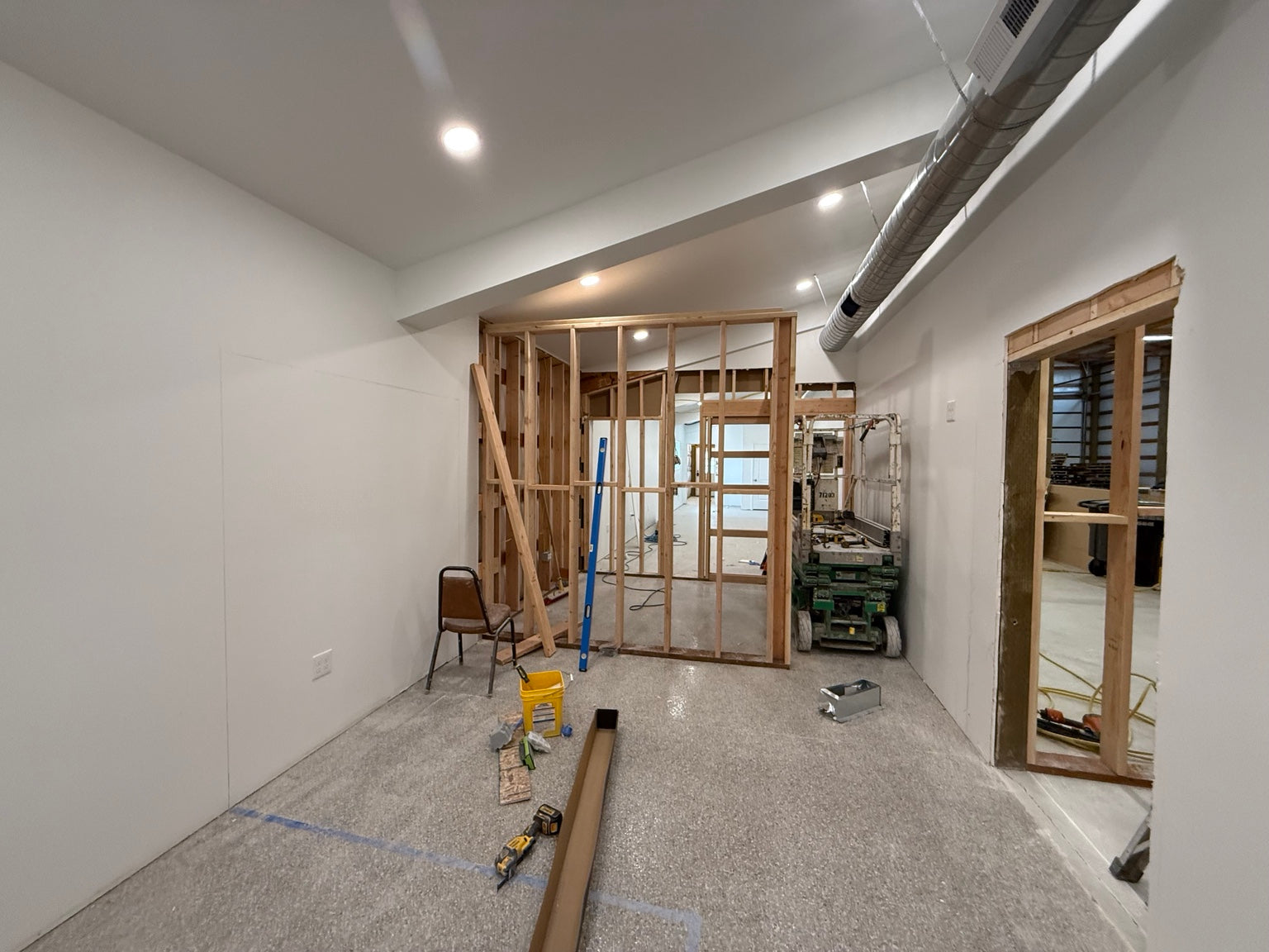 Before — A framed shell turned into finished living space.