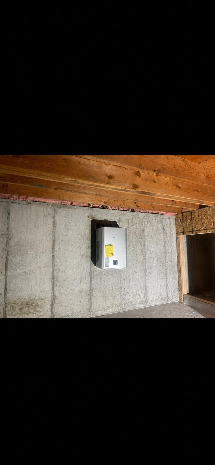 Before — From an empty mechanical wall to a purpose-built water system.